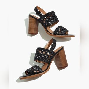 Madewell The Basketweave High-Heel Sandal Black